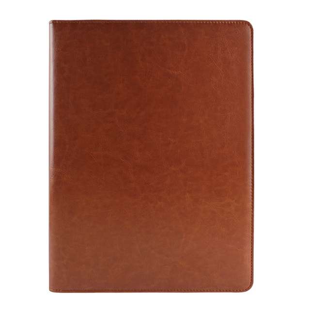 Office Supplies Business Style Leather Document Folder with 30-pages A4 Note Pad & Calculator (Black