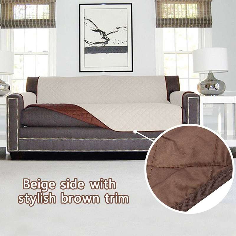 Waterproof Wear-resistant Pet Sofa Cushion,Double Mat, Size: 174x235cm(Brown)