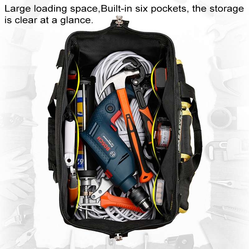 Multi-function Oxford Cloth Cloth Bottom Electrician Belt Pouch Maintenance Tools Handbag Shoulder B