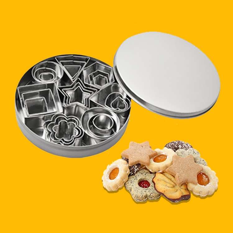 24 PCS / Set Stainless Steel DIY Cookie Biscuits Molds Geometry Baking Tools (Rectangle)