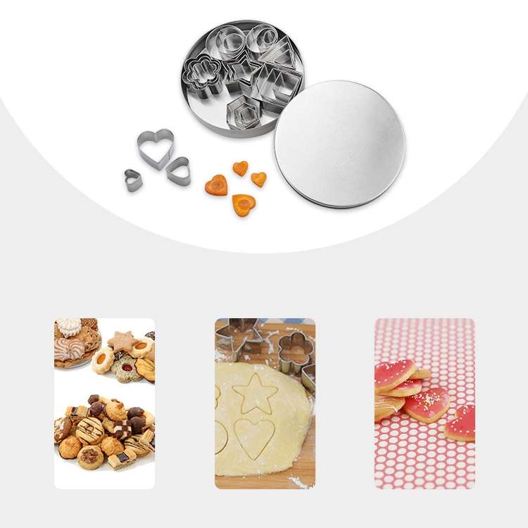 24 PCS / Set Stainless Steel DIY Cookie Biscuits Molds Geometry Baking Tools (Rectangle)