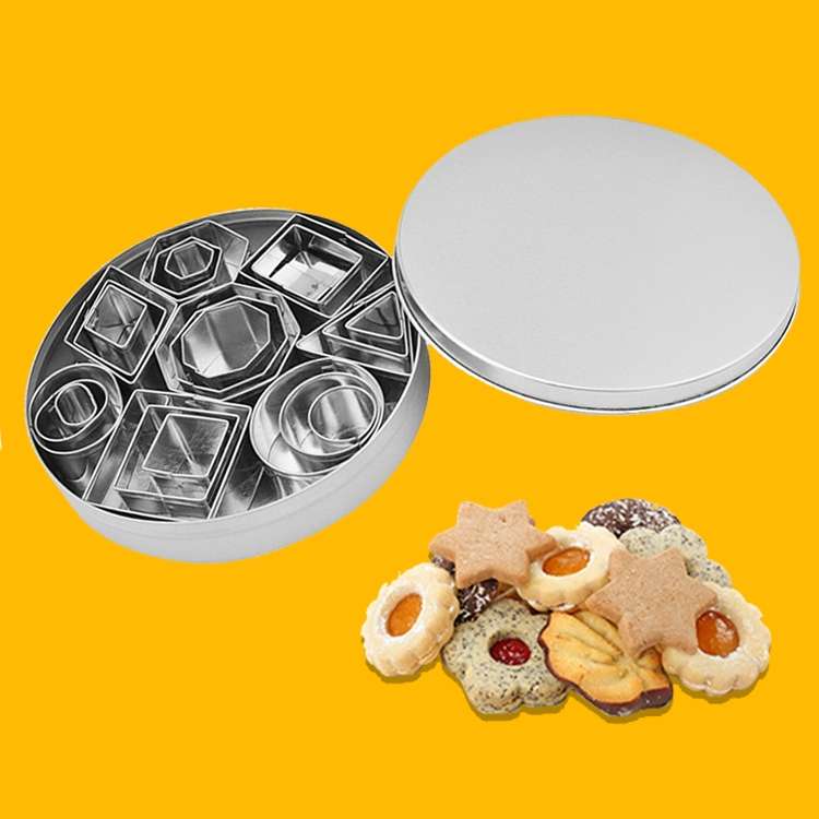 24 PCS / Set Stainless Steel DIY Cookie Biscuits Molds Geometry Baking Tools (Rectangle)