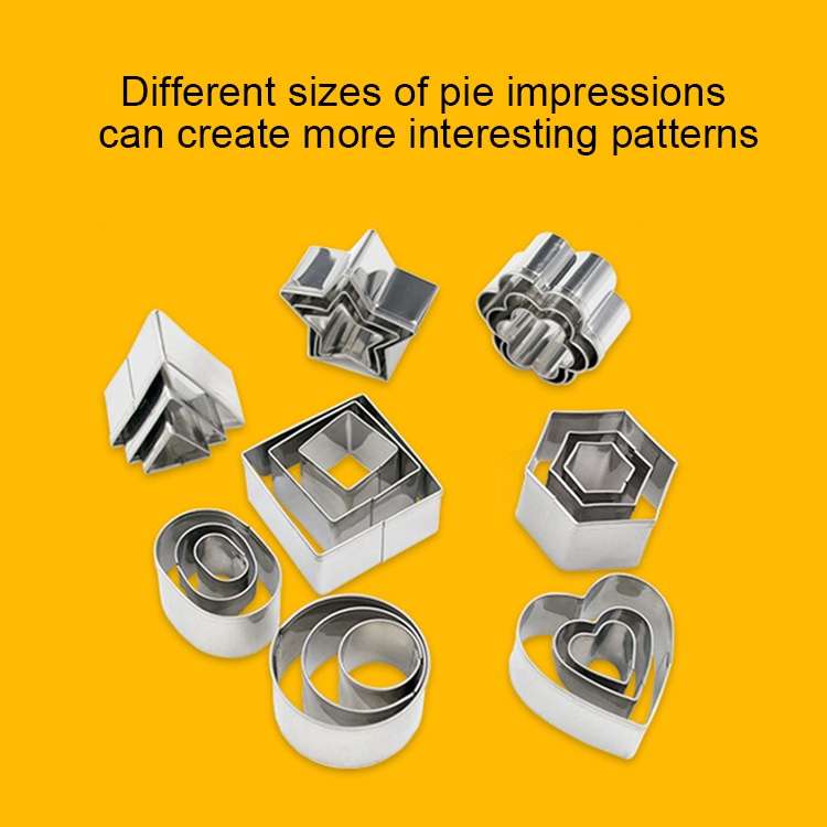 24 PCS / Set Stainless Steel DIY Cookie Biscuits Molds Geometry Baking Tools (Rectangle)
