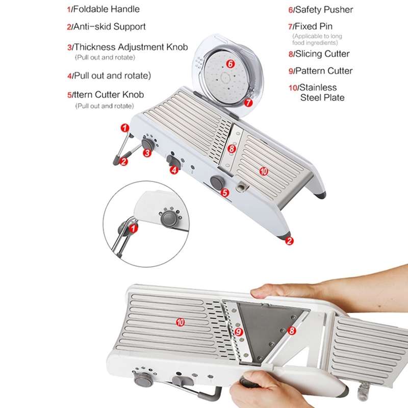 CZ-01 Multifunctional Household Stainless Steel Manual Vegetable Cutting Machine Carrot Potato Grate