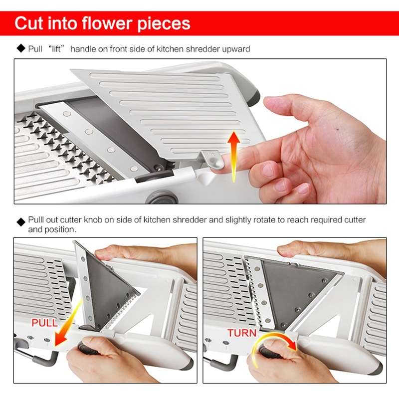 CZ-01 Multifunctional Household Stainless Steel Manual Vegetable Cutting Machine Carrot Potato Grate