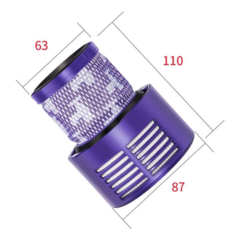 Vacuum Cleaner Filter Core Rear Parts Accessories for Dyson V10, US Version(Purple)
