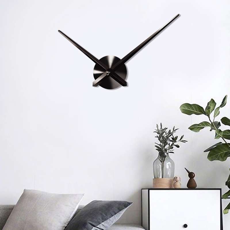 Creative DIY Stainless Steel Wall Clock Home Office Decoration (Silver)