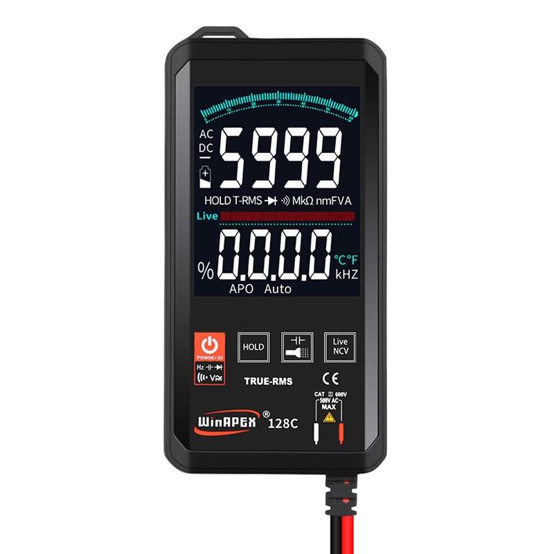 HY128C Color Screen Ultra-thin Touch Smart Digital Multimeter Fully Automatic High Precision True Ef