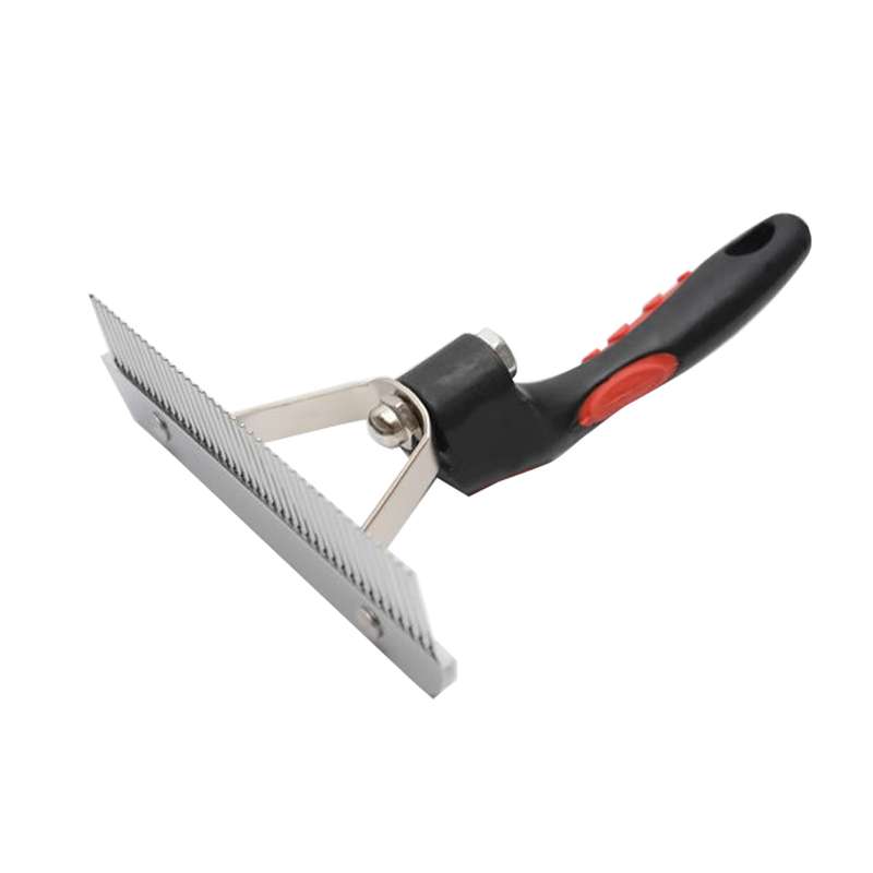 Big Dog Hair Combs Stainless Steel Pet Grooming Rake Comb Rubber Handle Hairdressing Brush Tool, Siz