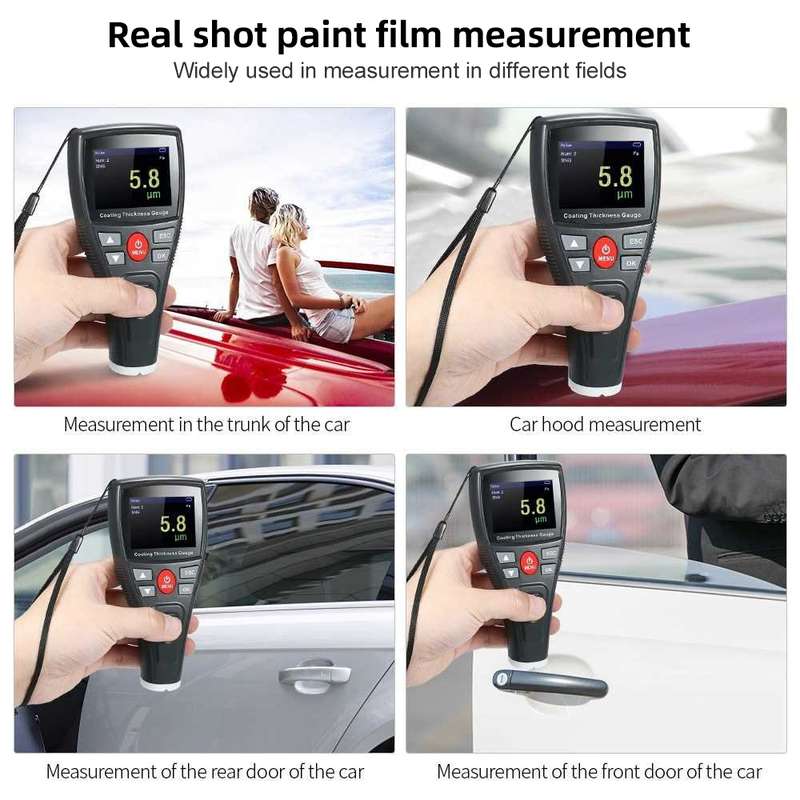 BENETECH GT2100 Digital Anemometer Coating Thickness Gauge Color Screen Car Paint Thickness Tester M