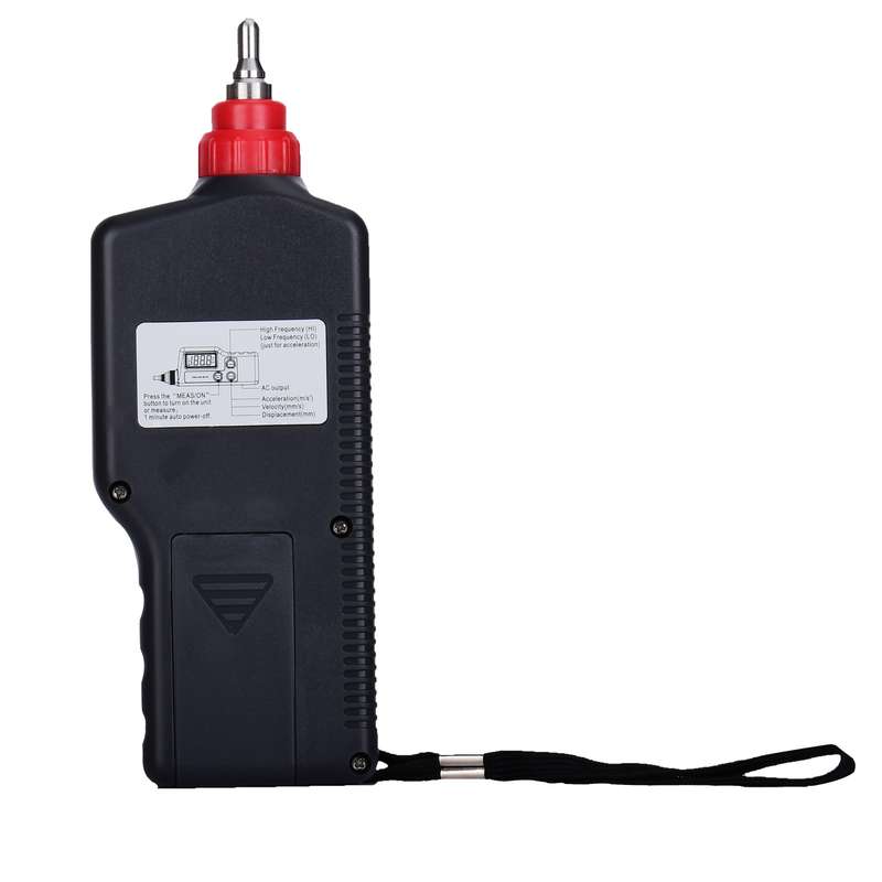 Wintact WT63A Vibration Meter Digital Tester Vibrometer Analyzer Acceleration Velocity(Black Red)