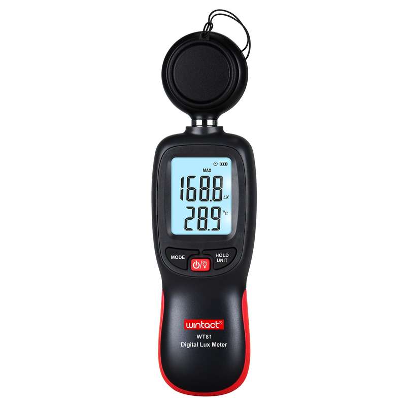 Wintact WT81 Digital Light Lux Meter for Factory / School / House Various Occasion, Range: 0-200,000