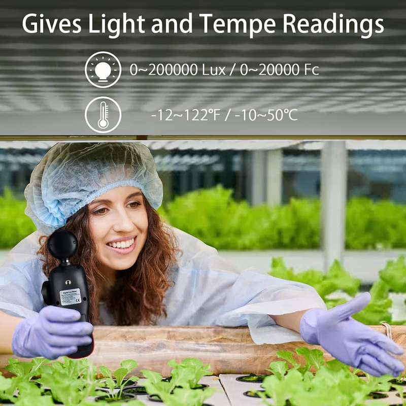 Wintact WT81 Digital Light Lux Meter for Factory / School / House Various Occasion, Range: 0-200,000