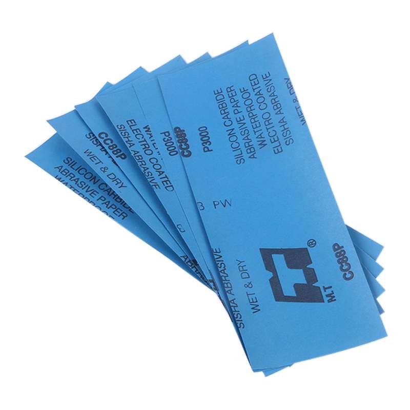 10pcs Grit 1000 Wet And Dry Polishing Grinding SandpaperSize: 23 x 9cm (Blue)