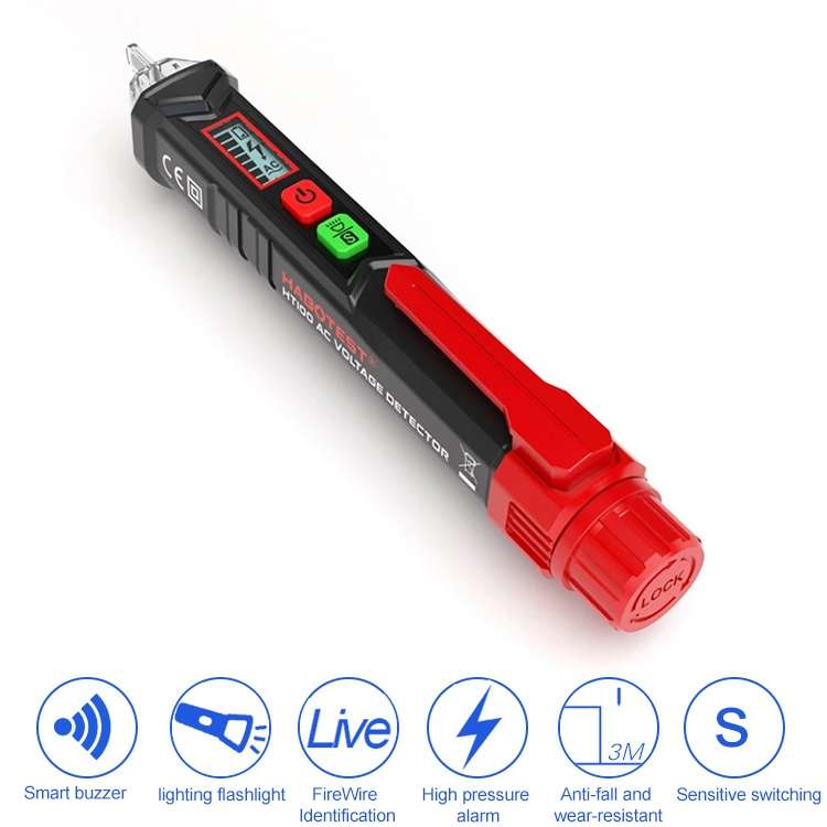 HABOTEST HT100 High-sensitivity LCD Digital Display Sound and Light Alarm Test Pen