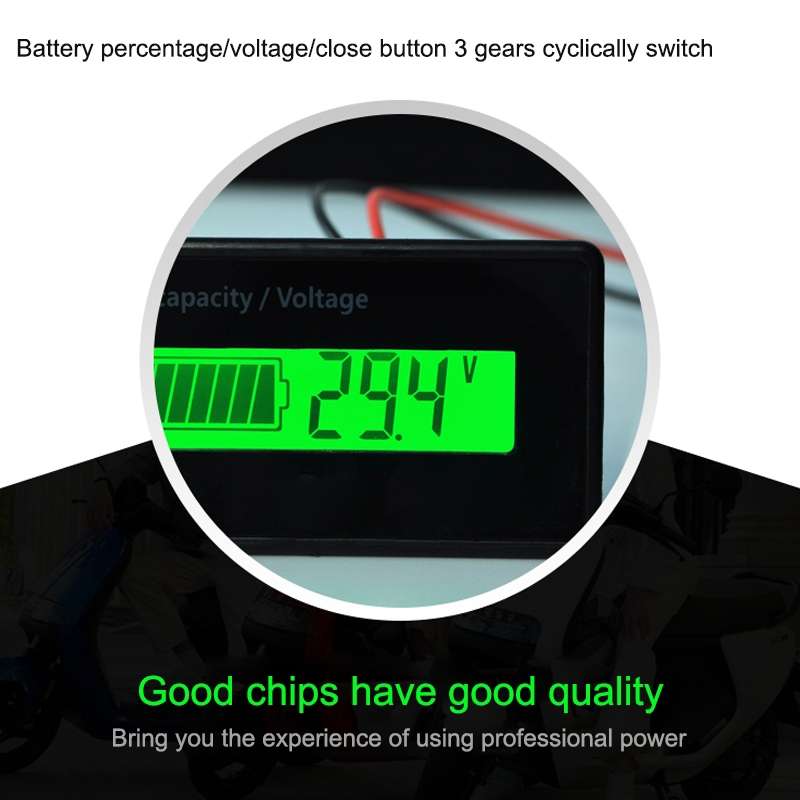 H5 12V-48V Lead-acid Battery Voltage Tester Percentage Voltmeter Gauge Lithium Battery Status Monito