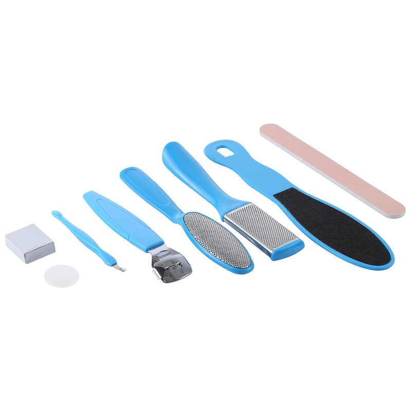 8 in 1 Dead Hard Skin Callus Remover Scraper Pedicure Rasp Tools Portable Cuticle Pusher Nail Foot C
