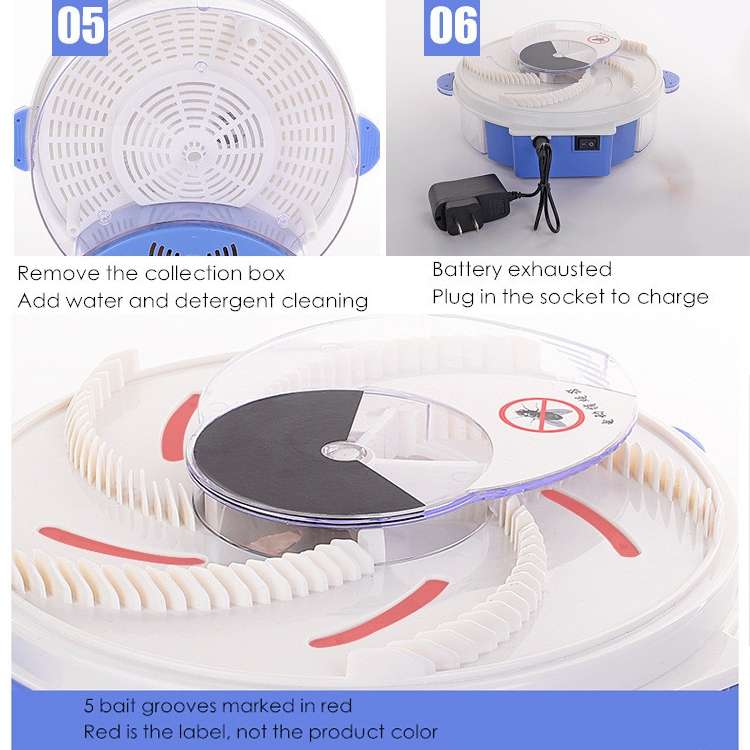 Electric Rotary Fly Catcher Flytrap Mosquito Killer Repellent, US Plug