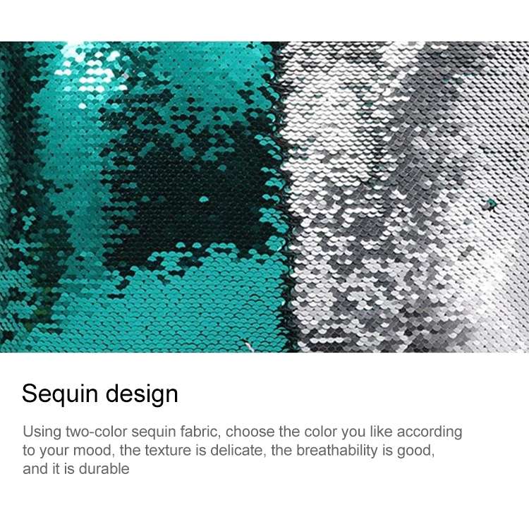 DIY Two Tone Glitter Sequins Throw Pillow Case Reversible Sequin Magical Color Changing Pillow Cover