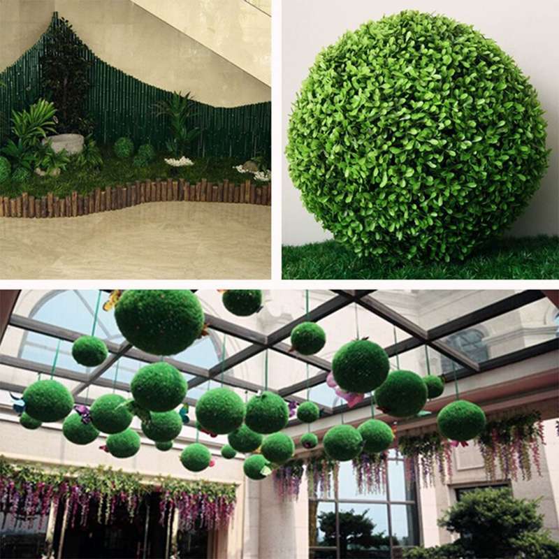 Artificial Aglaia Odorata Plant Ball Topiary Wedding Event Home Outdoor Decoration Hanging Ornament,