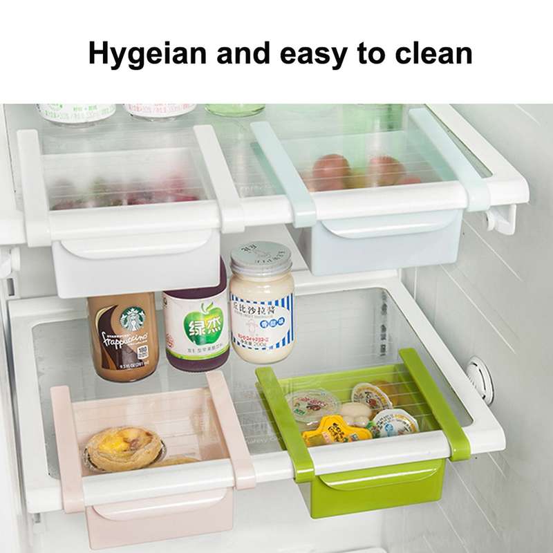 Drawer Style Fridge Preservation Layer Storage Rack (White)