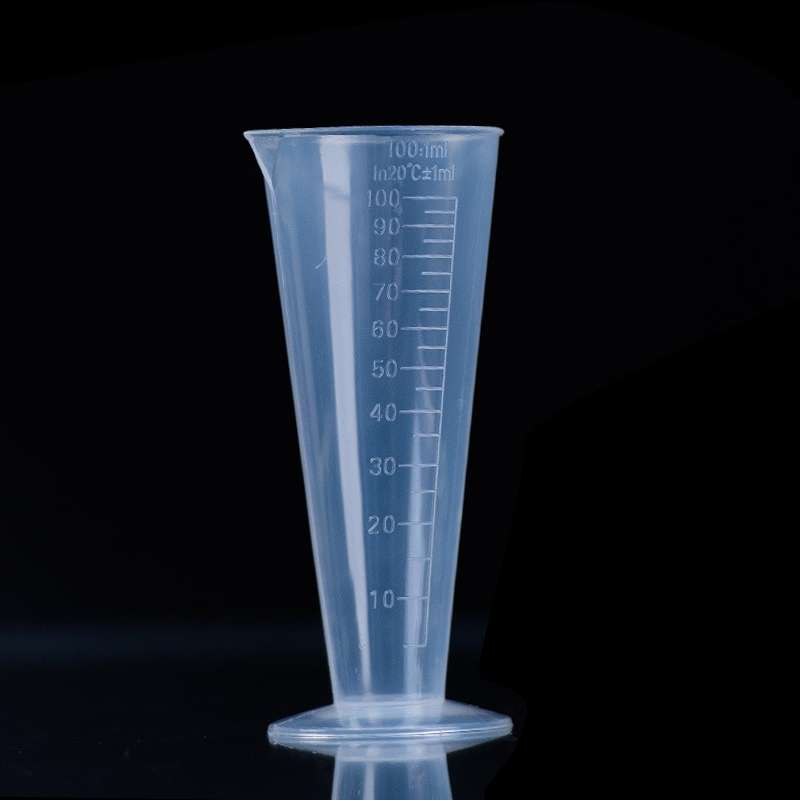 10 PCS 100ml Food Grade PP Plastic Flask Digital Cone Measuring Cup Cylinder Scale Measure Glass Lab