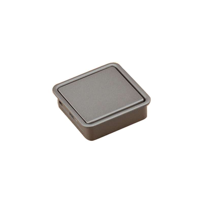 Simple Wardrobe Slotted Scrub Handle Concealed Recessed Drawer Invisible Handle, Single Hole (Grey)