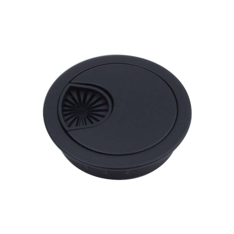 2 PCS Desk Computer Desktop Zinc Alloy Round Threading Box Hole Cover, Hole Diameter: 60mm (Matte Si