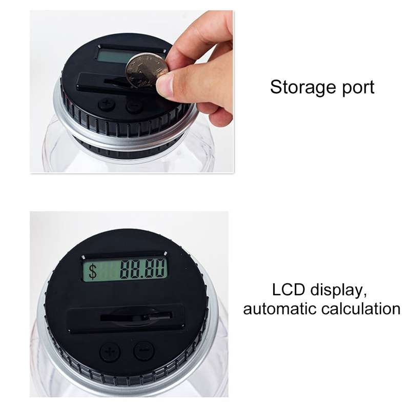 Digital Counting Money Coin Bank for Euro