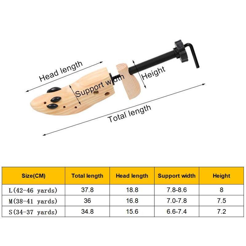 Pine Wood Unisex Fixed Fits Support Stretcher Shaper Shoes Expander , Size: L42-46Yards