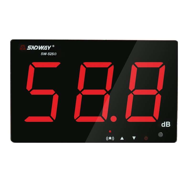 SNDWAY SW525B Wall-mounted DB Sound Level Meter Noise Tester with USB Data Storage Transfer & USB Co