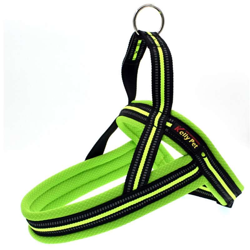 Pet Dogs A7 Reflective Polyester Chest Harness Lead Leash Traction Big Dogs Safety Chain Rope Collar