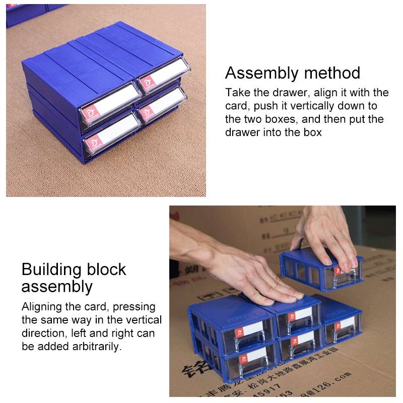 Thickened Combined Plastic Parts Cabinet Drawer Type Component Box Building Block Material Box Hardw
