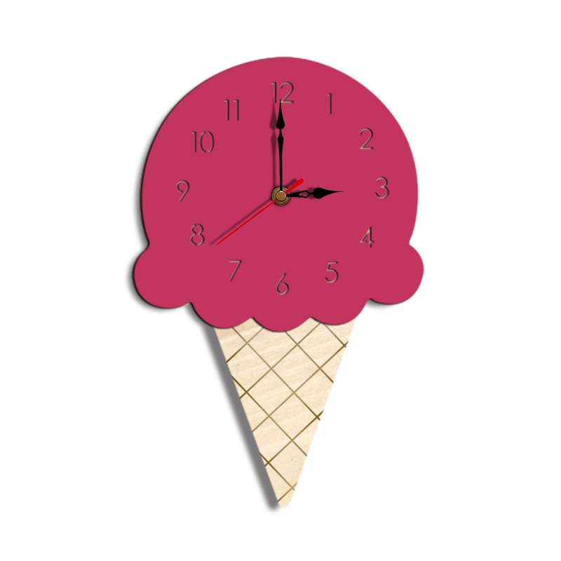 Ice Cream Styling Decorative Wall Clock (White)