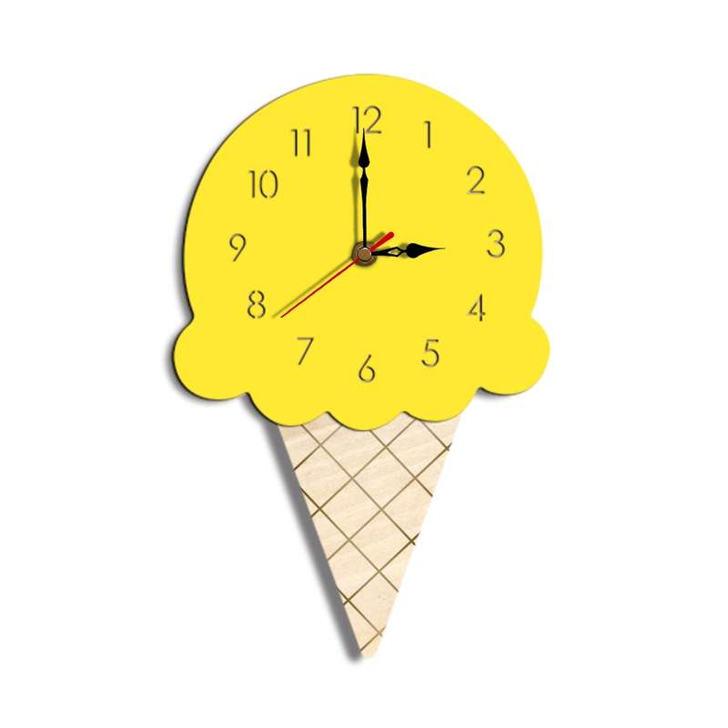 Ice Cream Styling Decorative Wall Clock (White)