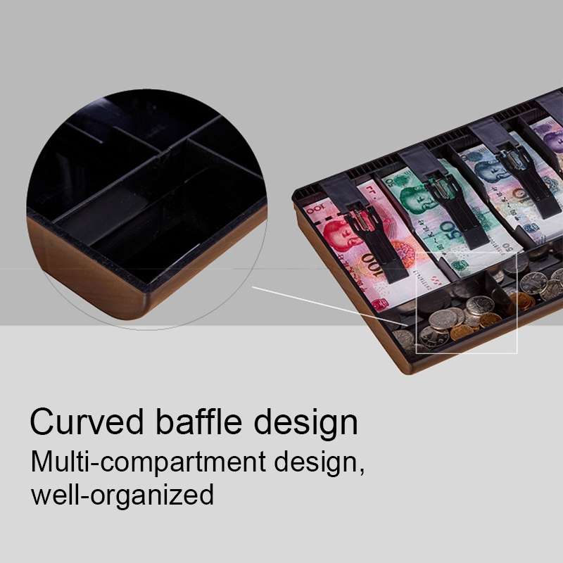 Durable Four-frame ABS Cash Coin Register Insert Tray Cashier Drawer Storage Cash Register Tray Box
