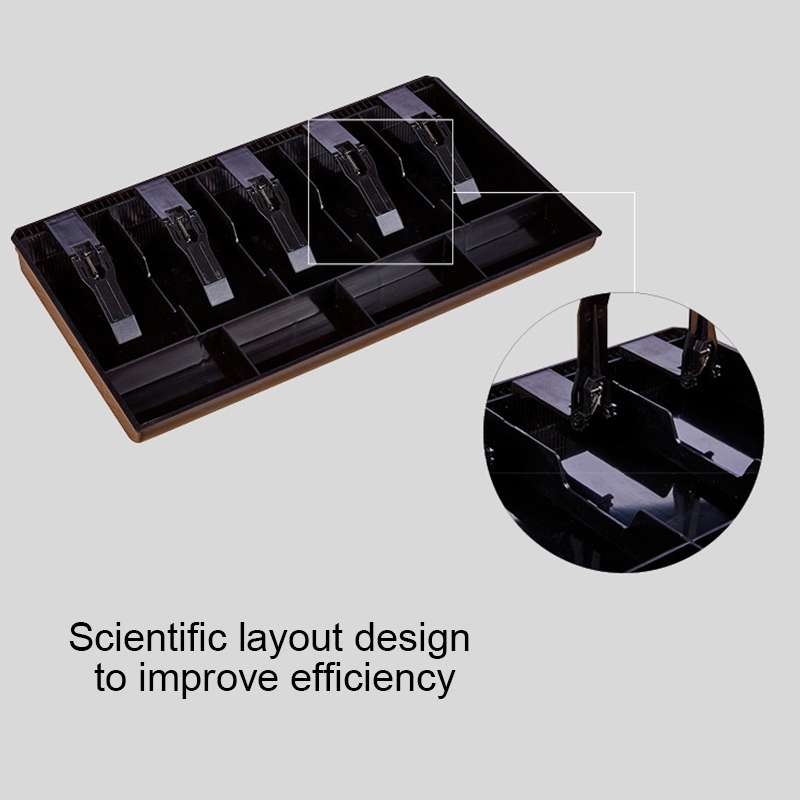 Durable Five-frame ABS Cash Coin Register Insert Cashier Drawer Storage Cash Register Tray Box Class