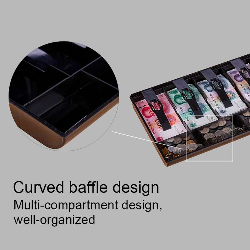 Durable Five-frame ABS Cash Coin Register Insert Cashier Drawer Storage Cash Register Tray Box Class
