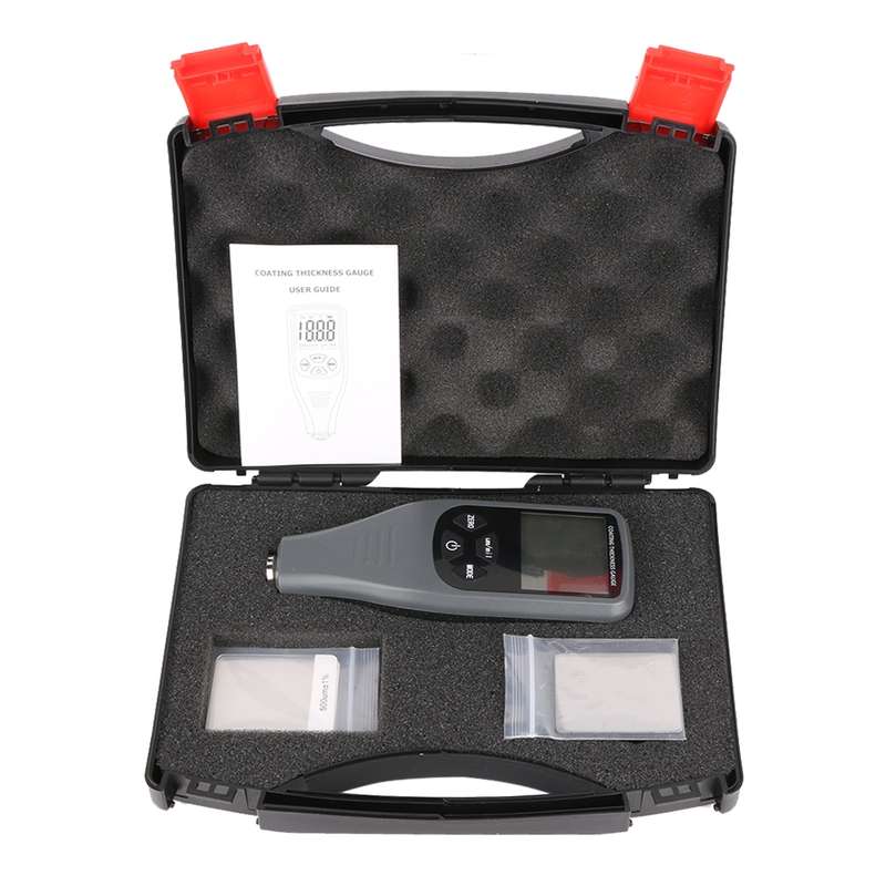 RZ240 Ferrous & Non-Ferrous 2 in 1 Digital Coating Paint Thickness Gauge Meter Tools (Grey)