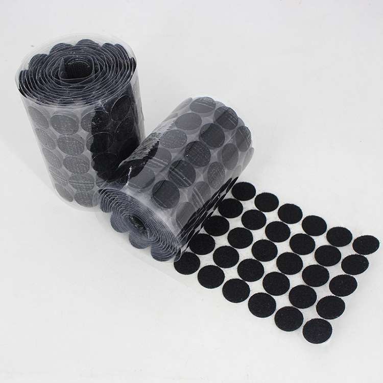 1000 PCS 10mm Round Nylon Adhesive Hook and Loop Fastener(White)