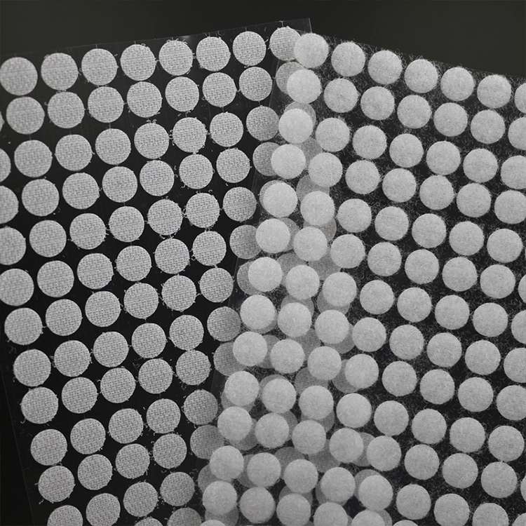 1000 PCS 10mm Round Nylon Adhesive Hook and Loop Fastener(White)