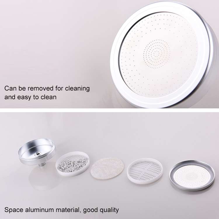 Removable and Washable 304 Stainless Steel Round Pressurized Handheld Shower Head, Size: 80mm (Silve