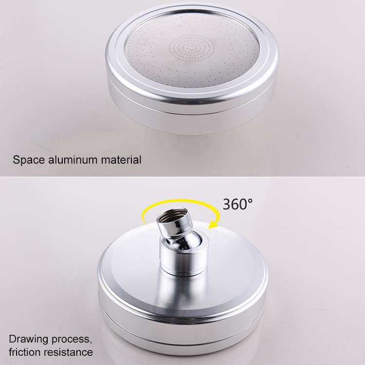 Removable and Washable 304 Stainless Steel Round Pressurized Handheld Shower Head, Size: 80mm (Silve