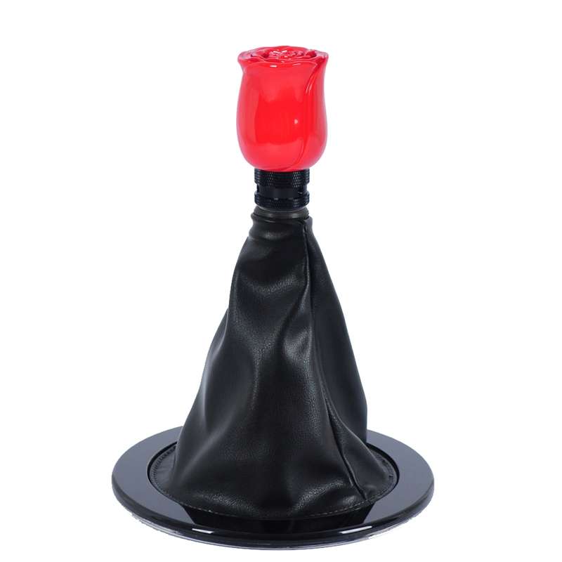 Rose Flower Shaped Universal Vehicle Car Manual Automatic Gear Shift Knob (Red)