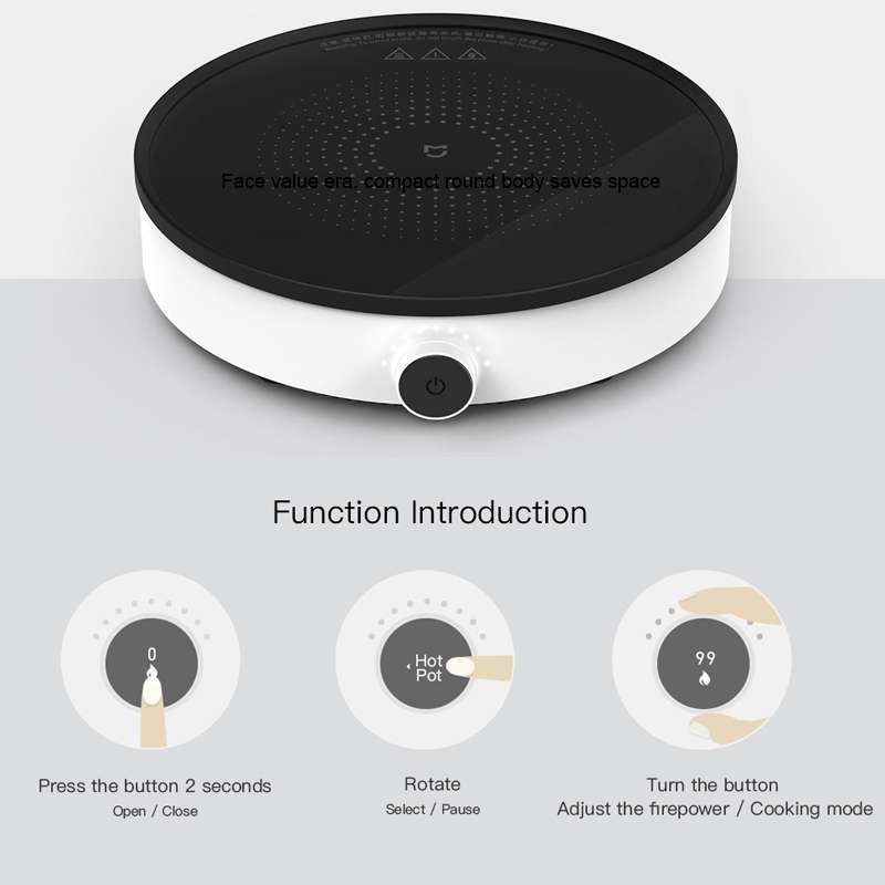 Original Xiaomi Mijia 2100W 9 Grades Youth Edition Smart Induction Cooker(Black White)
