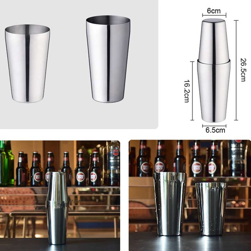 Stainless Steel Boston Cocktail Modulator High Grade Bartender Tools / Premium Barware Tools, Capaci