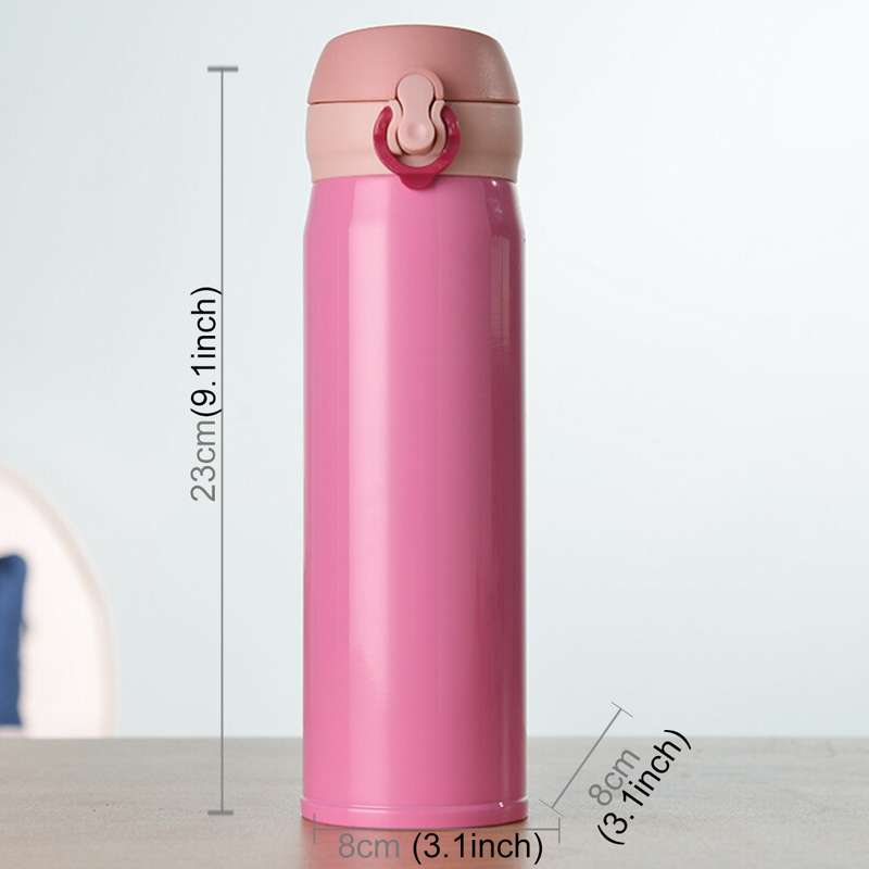 450ml Creative Portable Stainless Steel Vacuum Flask Vacuum Bottle (Red)