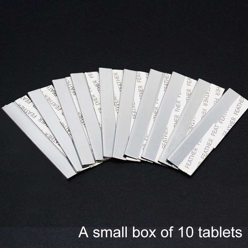 10 PCS Professional Hairdressing Tools Scraper Blade Eyebrow Trimmer Shaving Scratching Hair Feather