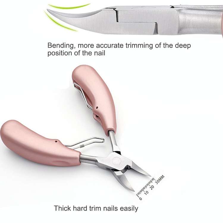 2 in 1 Nail Clipper for Paronychia Stainless Steel Olecranon Nail Nipper & Ingrown Nail Lifter(Red)