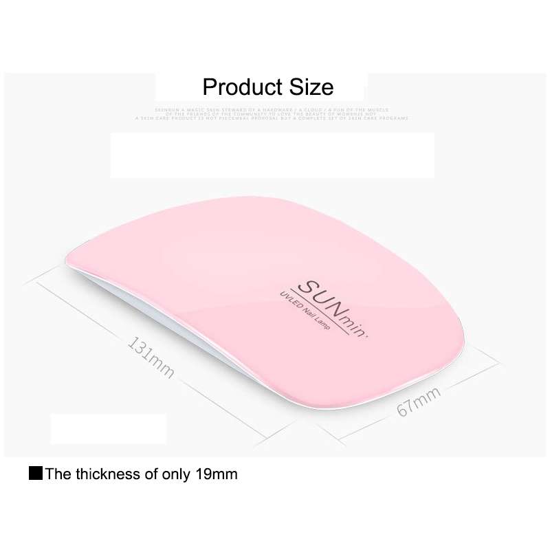 SUN mini 2 6W UV + LED USB Nail Lamp Fingernail Gel Curing Dryer(White)